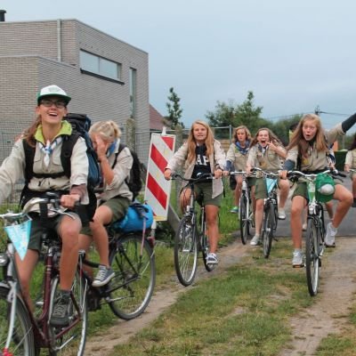 Givers op de fiets