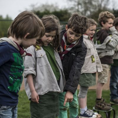 Scouts en gidsen op een rij