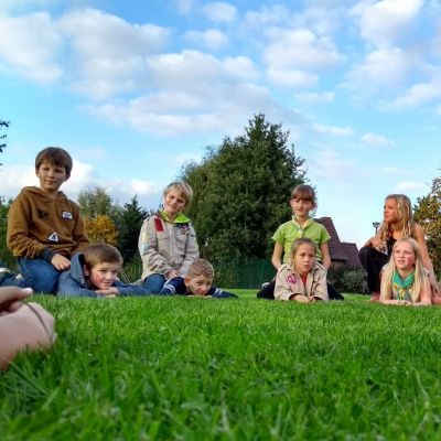 Welpen spelen een spel