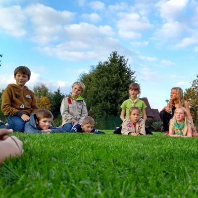 Welpen spelen een spel