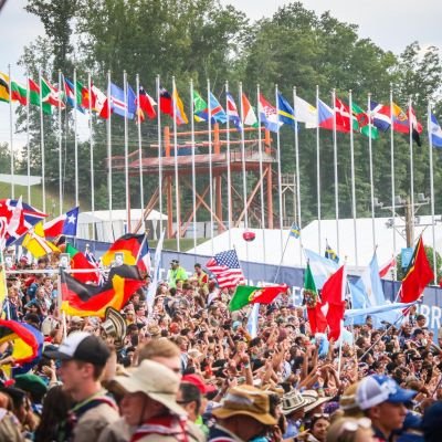 massabijeenkomst van internationale scouts