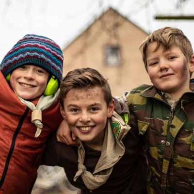 4 tevreden scouts
