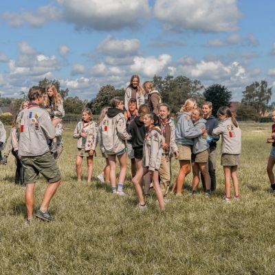 Groep scouts en gidsen