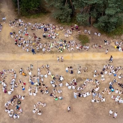 Drone beeld van Herfstontmoeting