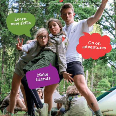 cover van de Engelstalige folder over scouting