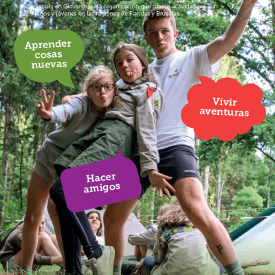 cover van een Spaanstalige folder over scouting