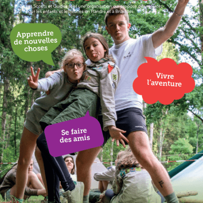 cover van een Franstalige folder over scouting