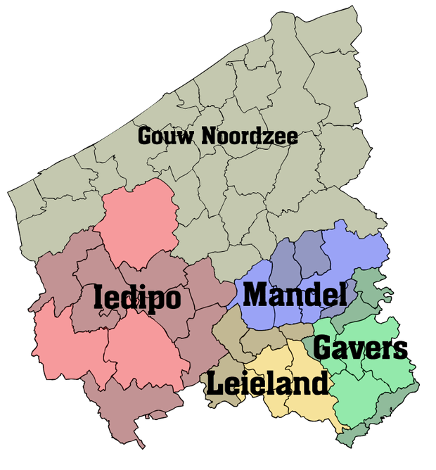Gouw Zuid-West-Vlaanderen Districten Gouw Zuid-West-Vlaanderen Districten