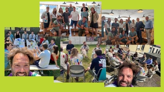 collage van groepsgesprekken met politici collage van groepsgesprekken met politici