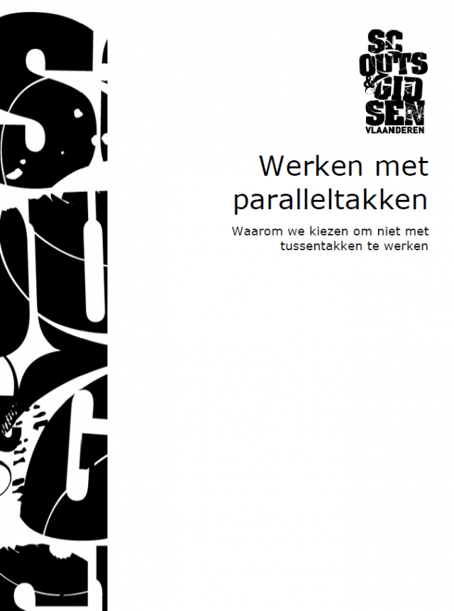 cover van de brochure werken met paralleltakken