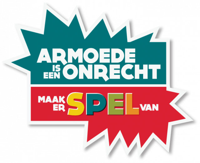 Logo jaarthema Armoede is onrecht. Maak er spel van