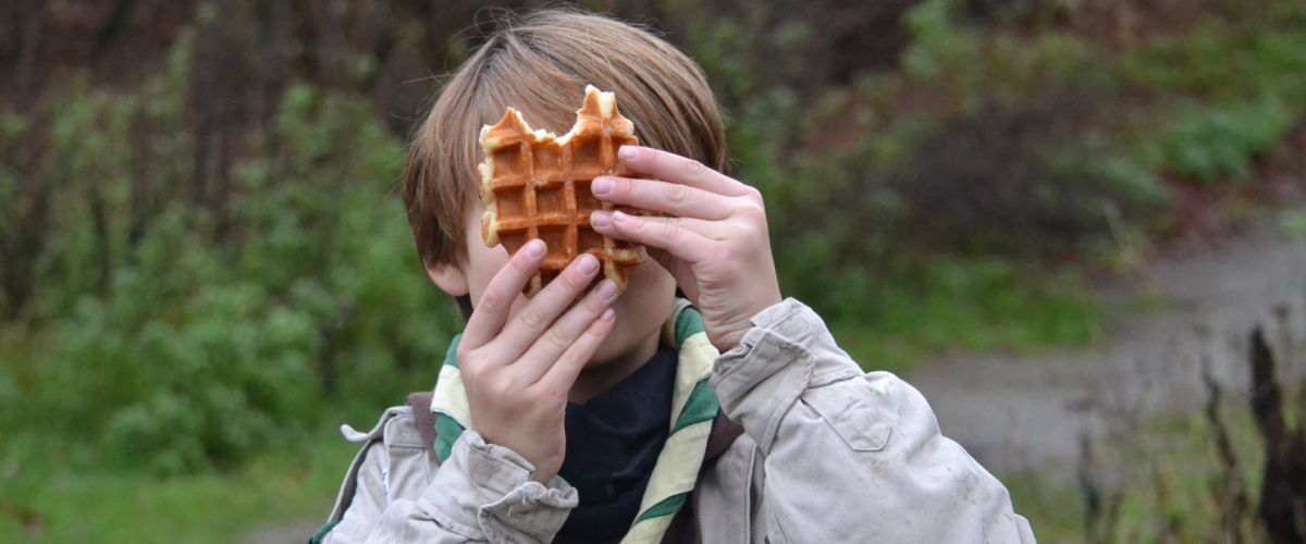 Scouts met suikerwafel