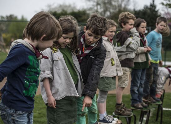 Scouts en gidsen op een rij