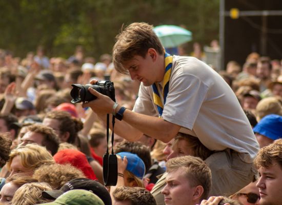 Leider met fototoestel