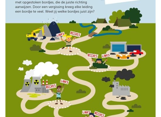 tekening flyler onderweg opgestoken