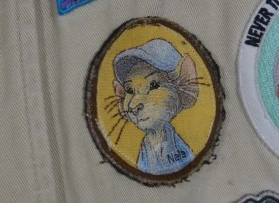 badge Nala uit Steen van Nowan op het hemd van een kapoenenleidster