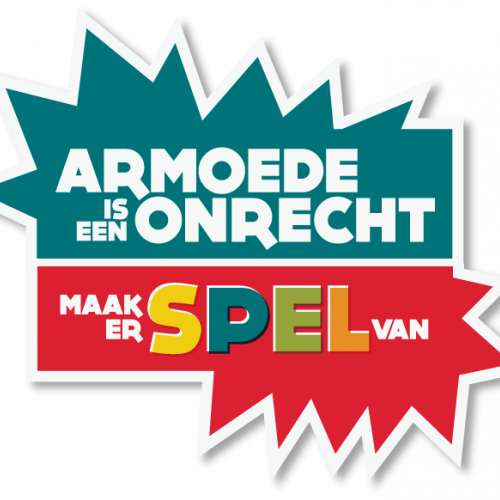 Logo jaarthema Armoede is onrecht. Maak er spel van