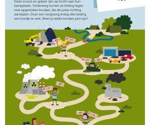 tekening flyler onderweg opgestoken